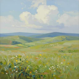 beautiful stunning painterly landscape masterpiece painting in the style of rez,