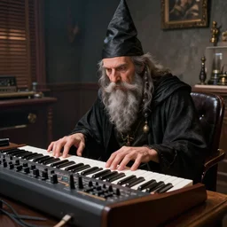 Wizard made of synthesizers