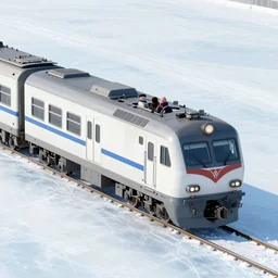 1 0 0 people on top of an ice train