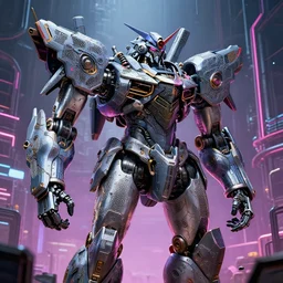 intricate digital artwork of a giant japanese anime war mecha by simon stalenhag, by nuthin'but mech, by kallamity sketchbook, inspired by metal gear solid, neon factory background, octane render, cgstation, 4 k resolution