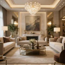 luxury livingroom. len blur background bokeh. art by ismail inceoglu, filip hodas, and pixar.