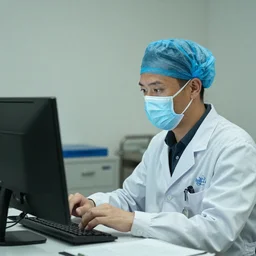 a documentary photograph of a doctor