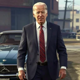 joe biden in the style of GTA 5