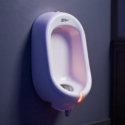 an rgb gaming urinal