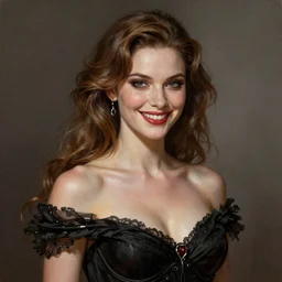 “ daria strokous as evil james bond villain smiling, intricate, elegant, highly detailed, digital painting, artstation, concept art, smooth, sharp focus uhd 8 k, art by artgerm and greg rutkowski and alphonse mucha ”