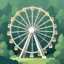 ferris wheel in forest