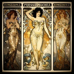 deco art by artgerm, greg rutkowski and alphonse mucha. just one black tape project attctive showgirl. full body!! hd, 4 k, stage light. by