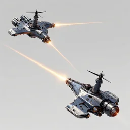space battle with lasers between two pirate spaceships, concept art