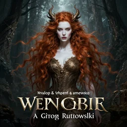 wizard, fine art, awesome fantasy book cover on pinterest, award winning, hyperrealistic symmetrical hyperdetailed dark fantasy landscape, fantasy magic, sensual white skin beauty beauty long ginger hair windy intricate, elegant, sharp focus, cinematic lighting, highly detailed, digital painting, concept art, art by wlop and artgerm and greg rutkowski, masterpiece, trending on artstation, 8 k