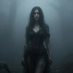 space goddess, ominous, foggy, cinematic, trending in artstation