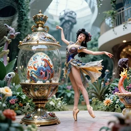 fuji gfx, 8 k, j. j abrams flare ; esoteric ultra realistic faberge in cthulhu ( 1 9 9 0 ) film still garden dance scene in frontiers in porcelain photography fashion magazine june seinen manga portrait edition, hyperrealistic real - life xenomorph imperial destroyer porcelain occult egg in victorian glass jar, pointe pose, eye contact, tilt shift wide shot zaha hadid background