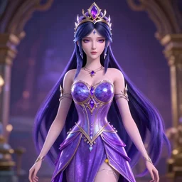 princess of amethyst 4 k sexy gorgeous ornate intricate detailed octane render