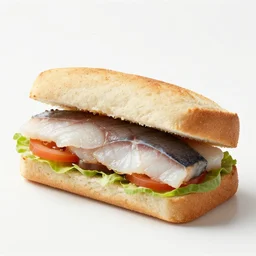 raw fish and cola sandwich