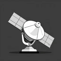 anik satellite, vector art, minimalism