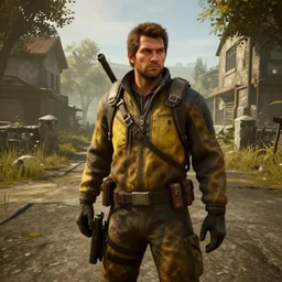 jerma985 in fallout, unreal engine, in game screenshot, high definition