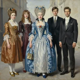 pop surrealism, lowbrow art, realistic marie antoinette painting, japanese street fashion, hyper realism, muted colours, rococo, natalie shau, loreta lux, tom bagshaw, mark ryden, trevor brown style,