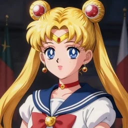 president of belorussia, alexander lukashenko in style of sailor moon, princess lukashenko, anime, perfect faces, fine details