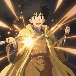 a new Isekai anime about a powerless human becoming a grand wizard, shockingly amazing art style from Ghibli studios
