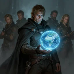 sci - fi male traveler wearing a cloak and holding a holographic planet projection in his hand, detailed, sci - fi, digital painting, artstation, sharp focus, illustration, ominous, artgerm, tomasz alen kopera, peter mohrbacher, donato giancola, joseph christian leyendecker, wlop, frank frazetta