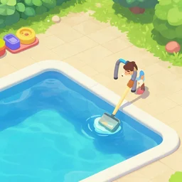 video game about cleaning pools