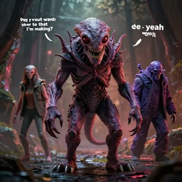 do you want to hear about the deal that i'm making? ( ye - yeah, yeah, yo ),, stranger things, demodog, demogorgon, mindflayer, cinematic, highly detailed, photorealistic, volumetric lighting