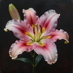 a lily | highly detailed oil painting, hyperrealistic, very intrincate | cinematic lighting, award - winning | by rachel ruysch, giger, beksinski and bocklin | by austin osman spare and william blake, trending on artstation, cgsociety, official art, octane.