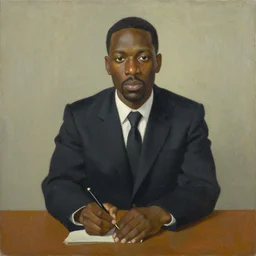 Painting of  Broris Jonson Kehinde Wiley