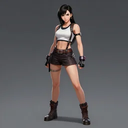 full body shot of tifa lockhart, concept art on artstation