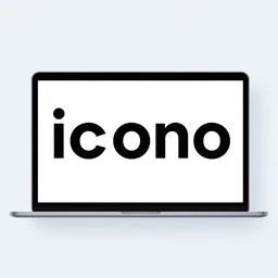 a vector logo for icono, an ai image search engine, trending on behance, artstation