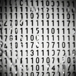 a black and white image of binary numbers