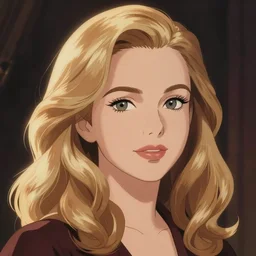 character art of brittany murphy, headroom, anime, studio ghibli, portrait, unreal engine