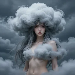 character concept art of an anime stormy cloud goddess | | cute - fine - face, pretty face, realistic shaded perfect face, toned abs, fine details by stanley artgerm lau, wlop, rossdraws, james jean, andrei riabovitchev, marc simonetti, and sakimichan, tranding on artstation