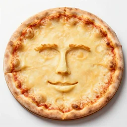 a photo of a gus fring face made of cheese in a pizza, food photo, professional food photo, iphone, 4 k