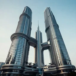 futuristic tower complex by buckminster fuller and syd mead, intricate contemporary architecture, photo journalism, photography, cinematic, national geographic photoshoot