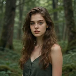 a portrait of a pretty woman in the forest, trending on artstation and deviantart