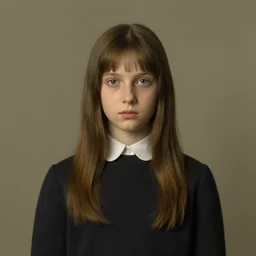 A decent young girl portrait by Rene Magritte.