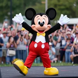 mickey mouse performing at woodstock
