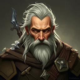 warrior character portrait paladin old male hobbi fantasy