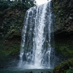 “house under waterfall”