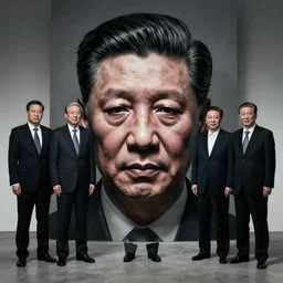 xi jinping, laa - laa, xijinping face, dark, macabre, by donato giancola and greg rutkowski and wayne barlow and zdzisław beksinski