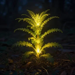 glowing plant at night, cinematic look, god lighting, 4 k majestic looking