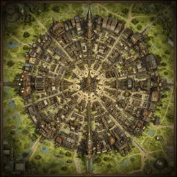an overhead map of a steampunk town, Greg Rutkowski, highly detailed, level design, concept art, artstation, cgsociety, level map
