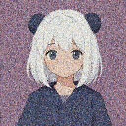 a cute girl with shoulder - length white short hair wearing school uniform, mauve background, white hair, dark blue clothes double ball head, sharp focus, pure background color, illustration, morandi color scheme, art station, by ilya kuvshinov