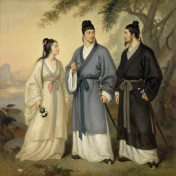 wuxia, painting by gaston bussiere, craig mullins, j. c. leyendecker