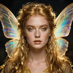 headshot portrait of a beautiful faerie, golden ratio, detailed, rainbowshift, by jean - baptiste monge, maxfield parrish, john william waterhouse, brian froud
