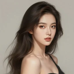 portrait of a beautiful girl, portrait, long hairs, elegant, highly detailed, digital painting, artstation, concept art, sharp focus, illustration, art by loish