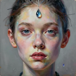the waterdrop in the three body problem,deep univers,in style of conteporary art, punk art, hyperrealistic beautiful face, photorealistic, expressionism, masterpiece, perfect composition, spectacular quality, intricate oil details