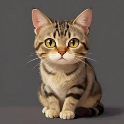 tabby cat in neoplastic style, digital painting