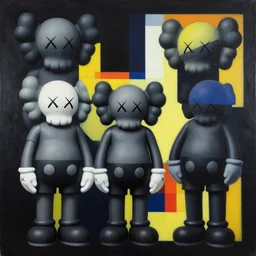 typography, steven meisel, kaws, rolf armstrong, mondrian, kandinsky, perfect geometry abstract acrylic, octane hyperrealism photorealistic airbrush collage painting, dark monochrome, fluorescent colors, minimalist rule of thirds, eighties eros