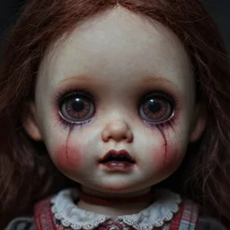 very creepy deformed doll portrait of layers of fear sharp focus highly detailed